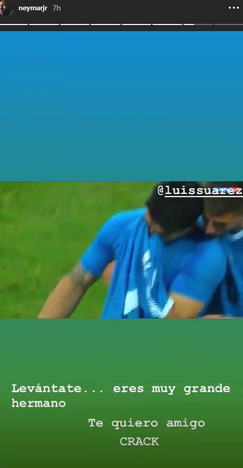 Instagram Neymar soal Luis Suarez Copyright: Instagram Neymar