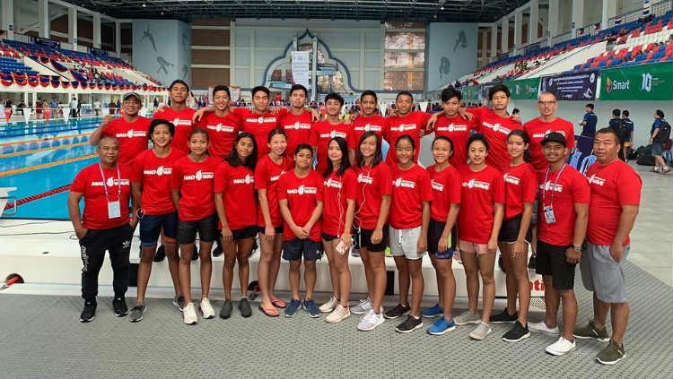 Kontingen renang Indonesia di ajang 43rd SEA Age Group Swimming Championship 2019 Kamboja. - INDOSPORT