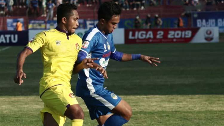 Situasi duel pertandingan PSIM Yogyakarta vs Persik Kediri