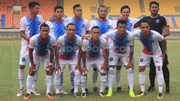 Starting eleven Blitar Bandung United saat menghadapi PSPS Riau di Stadion Si Jalak Harupat Kabupaten Bandung, Selasa (02/07/2019). Copyright: Arif Rahman/INDOSPORT