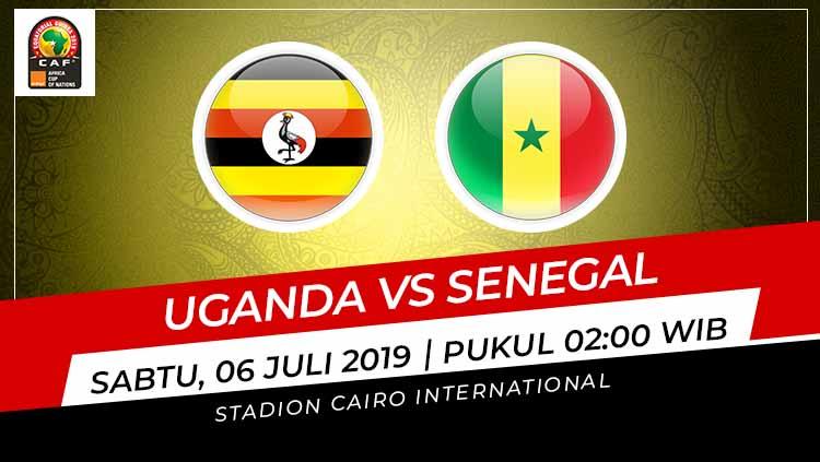 Pertandingan Uganda vs Senegal, Grafis: Indosport.com