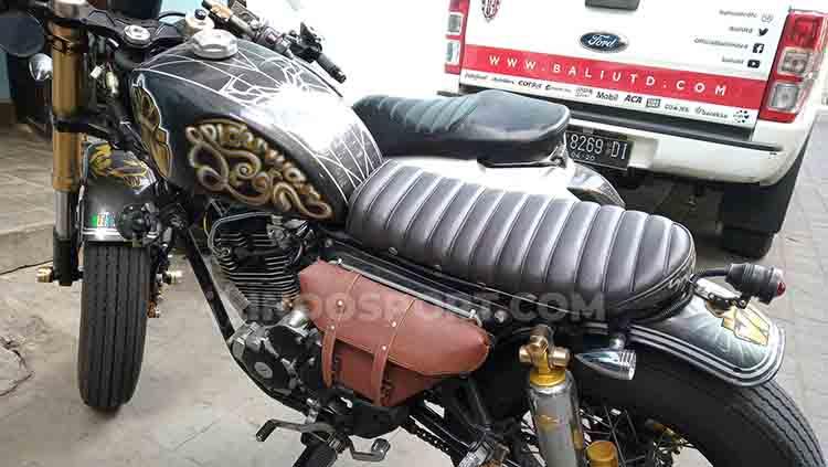 Detail motor custom Scorpio 225 milik Wawan Hendrawan. Foto : Nofik Lukman Hakim Copyright: Nofik Lukman Hakim/INDOSPORT