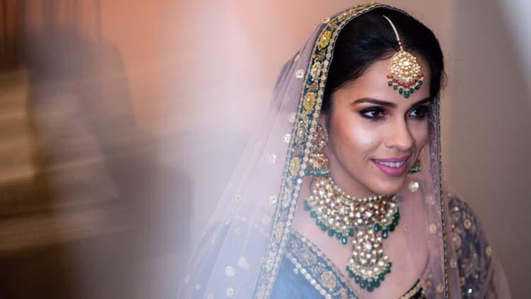 Cantiknya Saina Nehwal mengenakan gaun pengantin