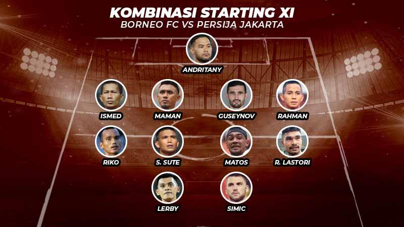 Kombinasi Starting XI Borneo FC vs Persija Jakarta Copyright: Grafis: Yanto/Indosport.com