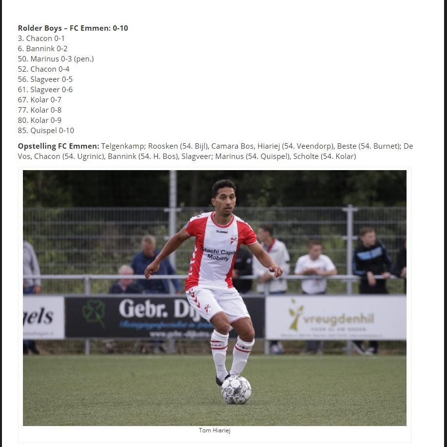 Hasil pertandingan pertandingan persahabatan FC Emmen Copyright: fcemmen.nl