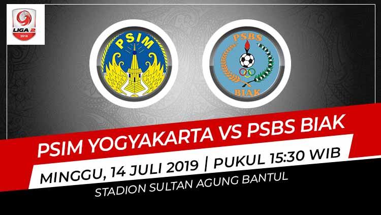 Pertandingan PSIM Yogyakarta vs PSBS Biak.