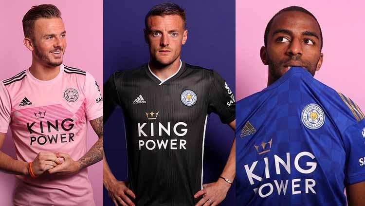 Jersey Home, Away, & 3rd Leicester City 2019/20 Copyright: fourfourtwo