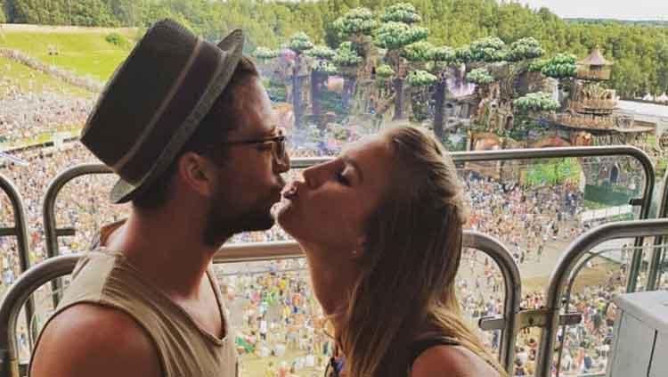 Striker Napoli, Dries Mertens bersama sang istri, Kat Kerkhofs