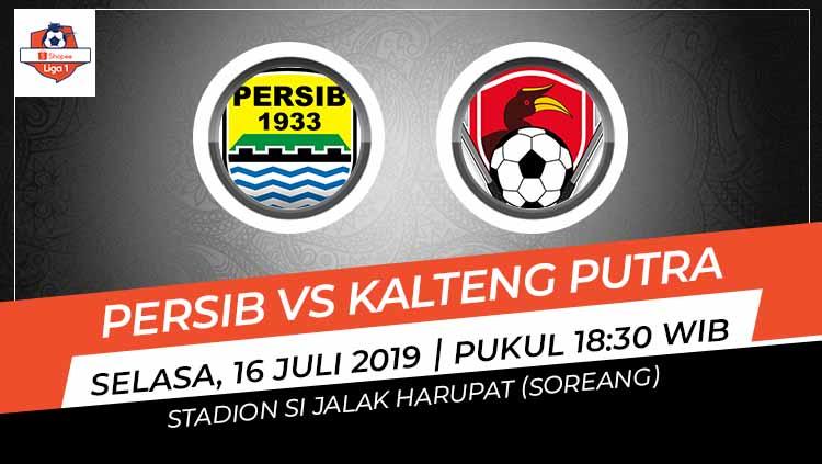 Pertandingan Persib Bandung vs Kalteng Putra.