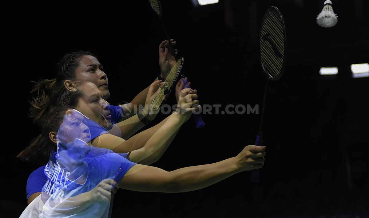 Potret pasangan Australia, Gronya Somerville/Setyana Mapasa di Indonesia Open 2019. Foto Herry Ibrahim/INDOSPORT