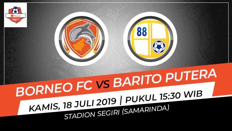 Pertandingan Borneo FC vs Barito Putera.