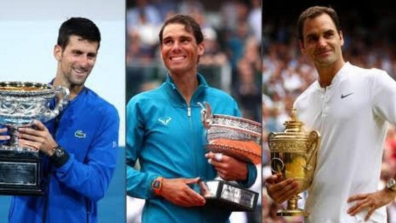 Novak Djokovic vs Rafael Nadal vs Roger Federer - INDOSPORT