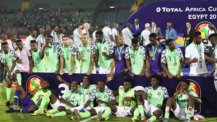 Selebrasi para pemain Timnas Nigeria - INDOSPORT