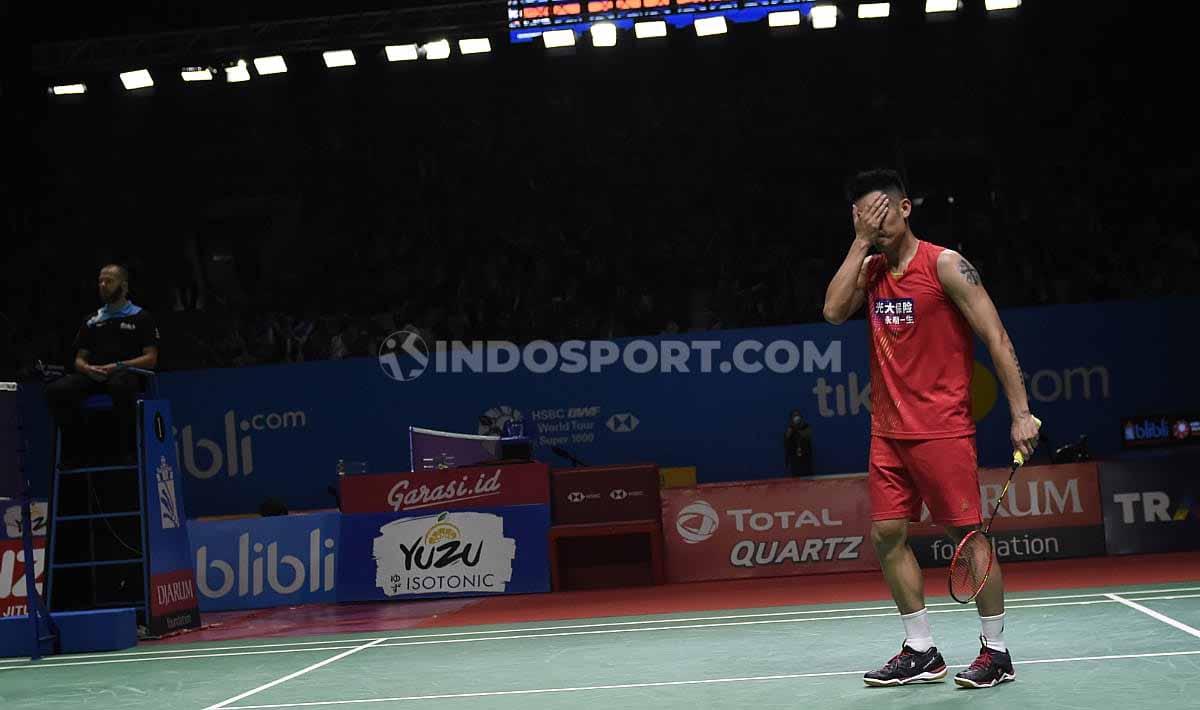 Kekalahan pebulutangkis China, Lin Dan di babak final Korea Masters 2019 ternyata 'membantu' wakil Chinese Taipei untuk lolos ke BWF World Tour Finals 2019. Foto: Herry Ibrahim/INDOSPORT