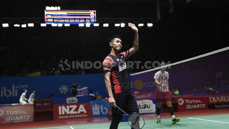 Tunggal putra Indonesia, Jonatan Christie. Foto: Herry Ibrahim/INDOSPORT Copyright: Herry Ibrahim/INDOSPORT