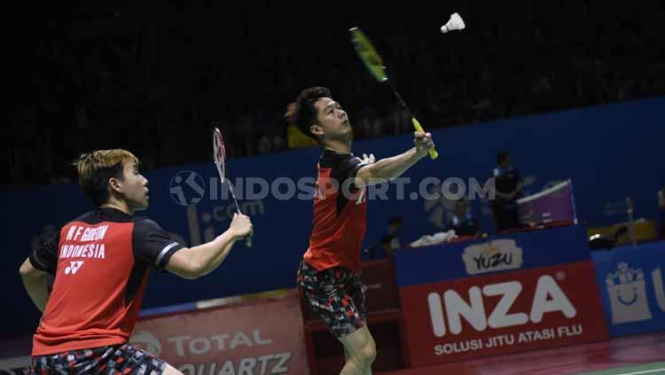 Ganda putra Indonesia, Kevin Sanjaya Sukamuljo/Marcus Fernaldi Gideon. Foto: Herry Ibrahim/INDOSPORT