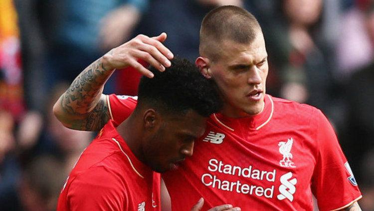 Daniel Sturridge dan Martin Skrtel semasa masih membela Liverpool Copyright: caughtoffside.com