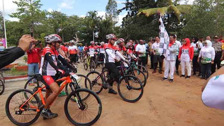 Kegiatan Kemenpora Gowes Nusantara 2019 kali ini memyambangi Merauke, Papua.