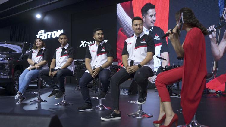 Potret Rifat Sungkar dalam peluncuran Xpander Rally Team di GIIAS 2019.