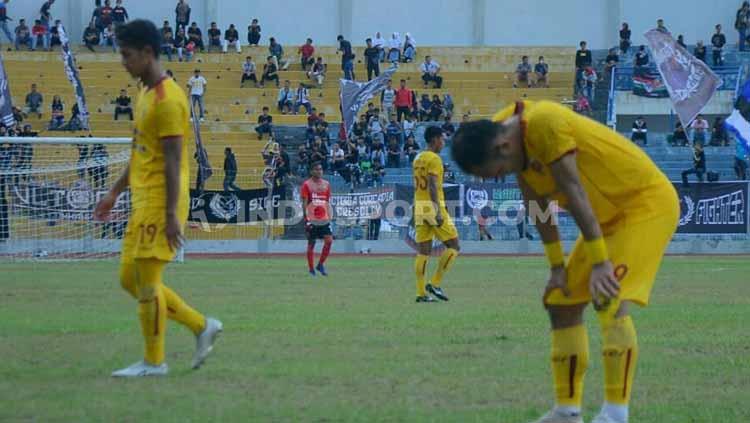 PSPS Pekanbaru secara mengejutkan berhasil menekuk Sriwijaya FC 2-1 di Stadion Kaharuddin Nasution, Selasa (23/7/19). Foto: Muhammad Effendi/INDOSPORT - INDOSPORT