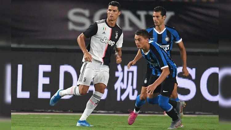Aksi Cristiano Ronaldo pada laga Juventus vs Inter Milan di International Champions Cup (ICC) 2019, Rabu (24/07/19). Copyright: Twitter/@Inter_en