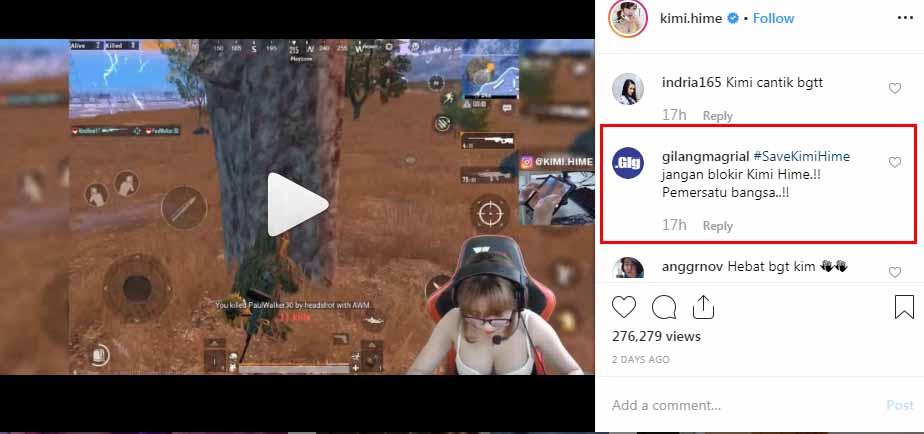 Komentar Netizen Kimi Hime. Copyright: Instagram Kimi Hime