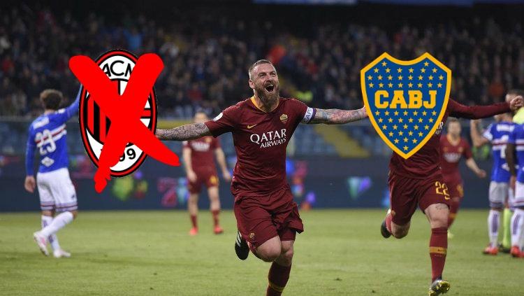 De Rossi bikin satu gol di laga debut dengan Boca Juniors.