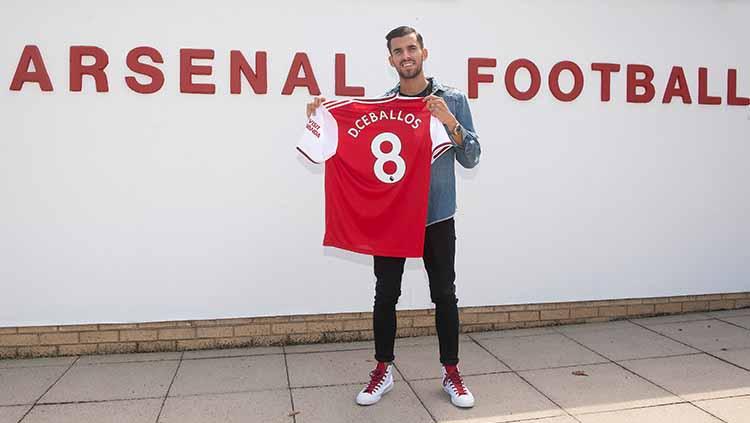 Dani Ceballos saat diperkenalkan Arsenal.