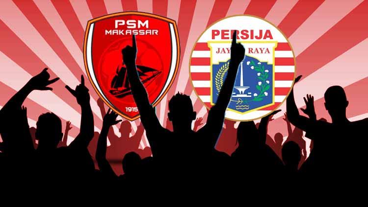 Indosport - Logo PSM Makassar vs Persija Jakarta