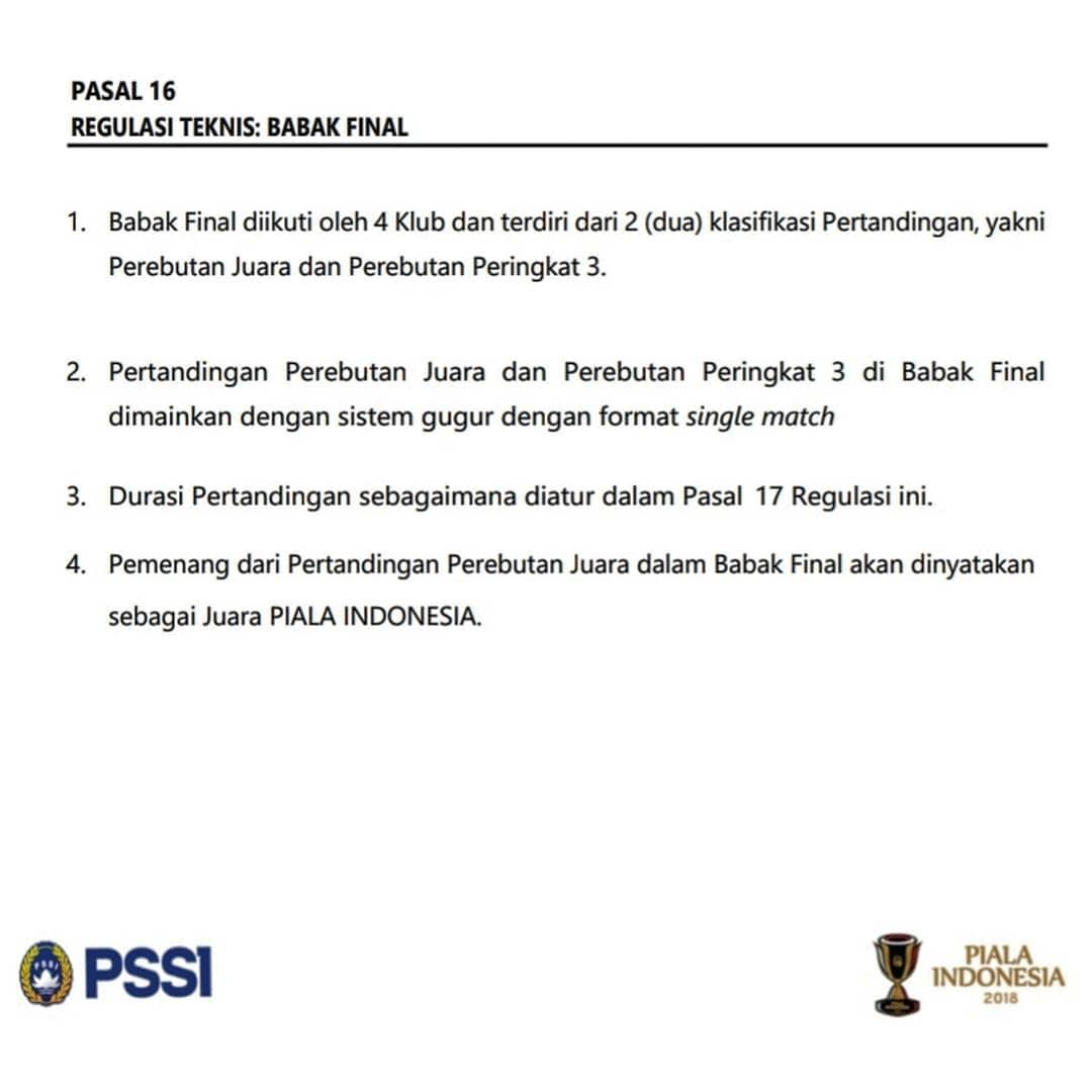 Regulasi teknik PSSI soal babak final. Copyright: Instagram@akmalmarhali20
