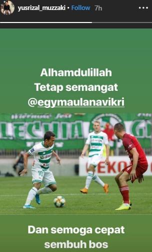 Kakak Egy Maulana Vikri memberikan doa dan semangat kepada adiknya Copyright: instagram.com/yusrizal_muzzaki