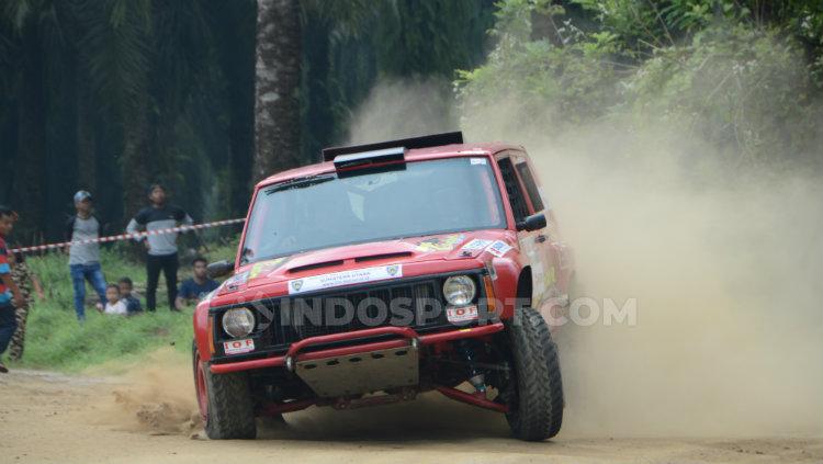 APRC 2019 Asian Cup Second Round atau seri Indonesia dan Kejurnas Reli 2019 di perkebunan Rambong Sialang Estate, Sergei, Sumut.