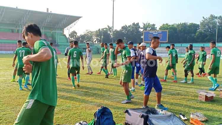 Skuat PSMS Medan menjalani Official Training di Stadion Teladan, Medan, Rabu (31/7/2019) pagi. Copyright: Aldi Aulia Anwar/INDOSPORT