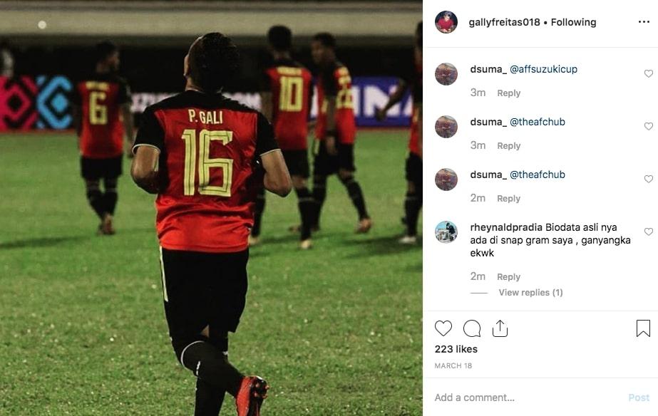 Paulo Domingos Gali da Costa Freitas diduga melakukan pencurian umur di Piala AFF U-15 2019. Copyright: instagram.com/gallyfreitas018