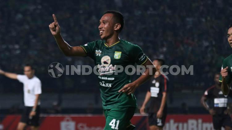 Irfan Jaya, berhasil buka keunggulan Persebaya Surabaya atas Persipura Jayapura