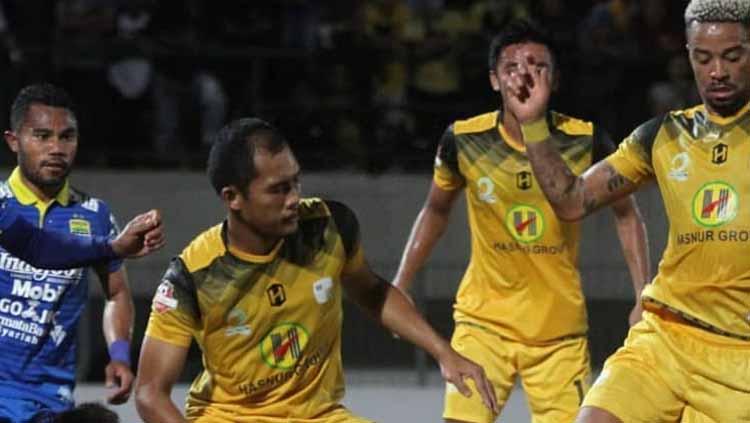 Situasi pertandingan Barito Putera vs Persib Bandung di Liga 1 2019 pekan ke-12.