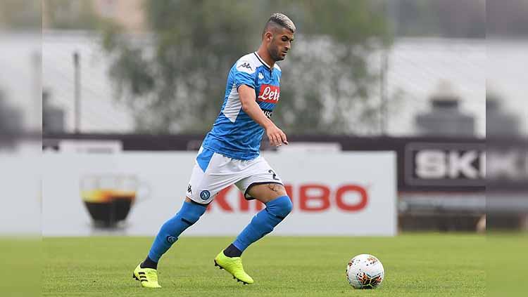 Elseid Hysaj pada laga saat melawan US Cremonese di Dimaro, Italia (24/07/19). SSC NAPOLI/SSC NAPOLI via Getty Images Copyright: SSC NAPOLI/SSC NAPOLI via Getty Images