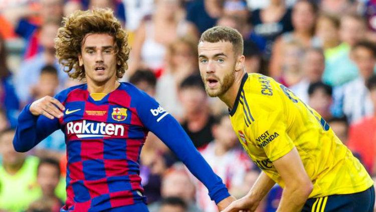 Griezmann dalam laga Piala Joan Gamper melawan arsenal, Senin (05/08/19). Copyright: twitter.com/FCBarcelona