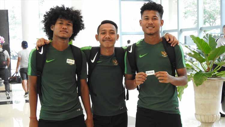 Pemain Timnas Indonesia U-19, Bagus Kahfi, Beckham Putra Nugaraha dan Bagas Kaffa. Foto: pssi.org - INDOSPORT