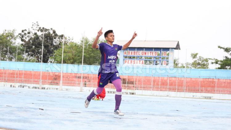 Pemain Persita Tangerang sekaligus top skor Liga 2 2019, Sirvi Arvani sejauh ini belum mampu menunjukkan indikasi akan menghancurkan kutukan saat main di kasta teratas sepak bola Indonesia. - INDOSPORT
