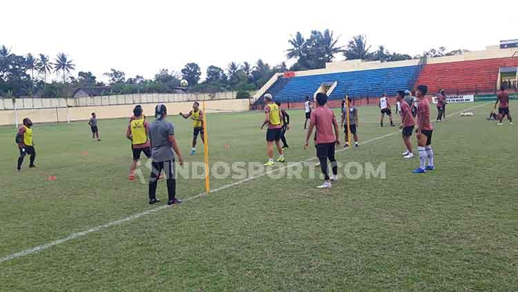 Para Pemain klub Liga 1 2019, PSIS Semarang Saat Latihan di Stadion Gemilang, Magelang.