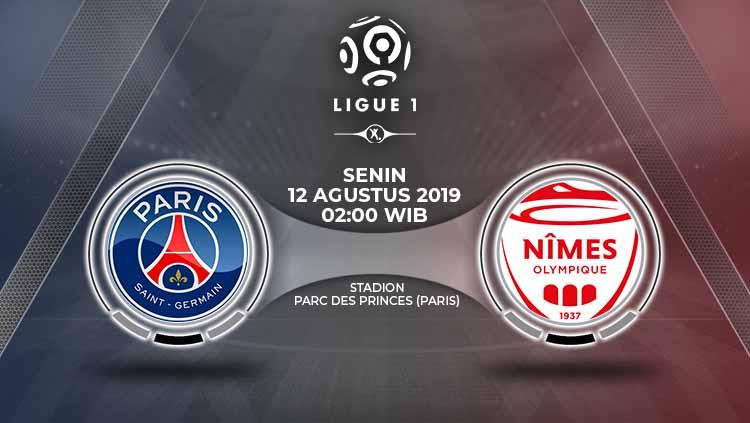 Pertandingan Paris Saint-Germain vs Nimes Olympique. - INDOSPORT