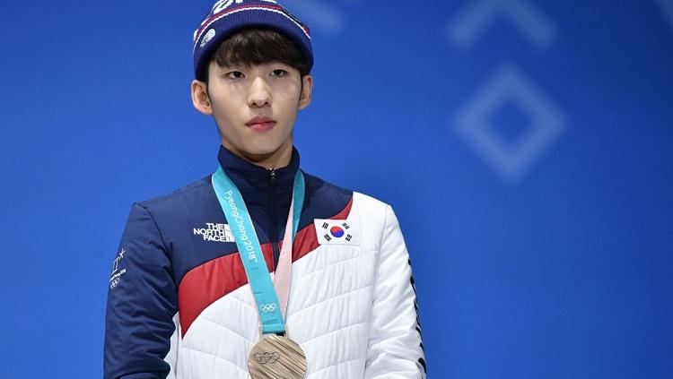 Atlet speedskating Korea Selatan, Lim Hyo-jun, yang dihukum lantaran melakukan pelecehan terhadap sesama rekannya.