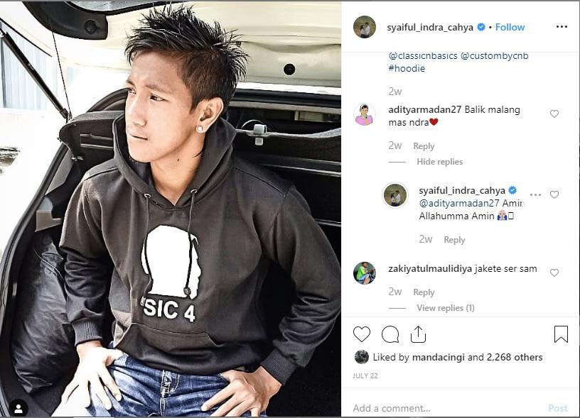 Syaiful Indra Cahya Berharap Balik Ke Malang Copyright: Syaiful Indra Cahya/Instagram
