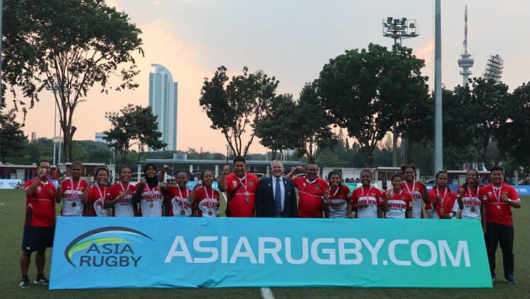 Timnas putri rugby Indonesia saat berlaga di Asia Rugby Sevens Trophy 2019. Copyright: PB PRUI