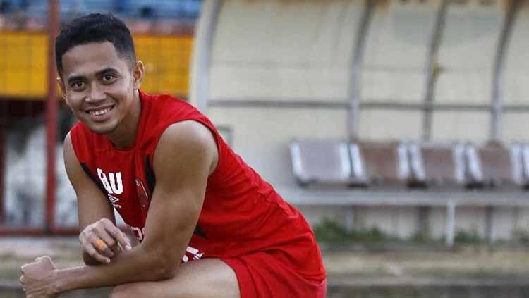 Reva Adi Utama saat jalani latihan.