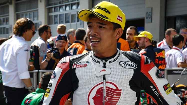 Pembalap Thailand, Somkiat Chantra mencatatkan rekor fantastis usai menjuarai seri Moto2 di Sirkuit Mandalika pada Minggu (20/03/22). - INDOSPORT