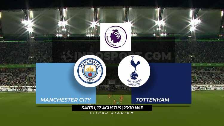 Susunan Pemain Liga Primer Inggris Manchester City vs Tottenham - INDOSPORT
