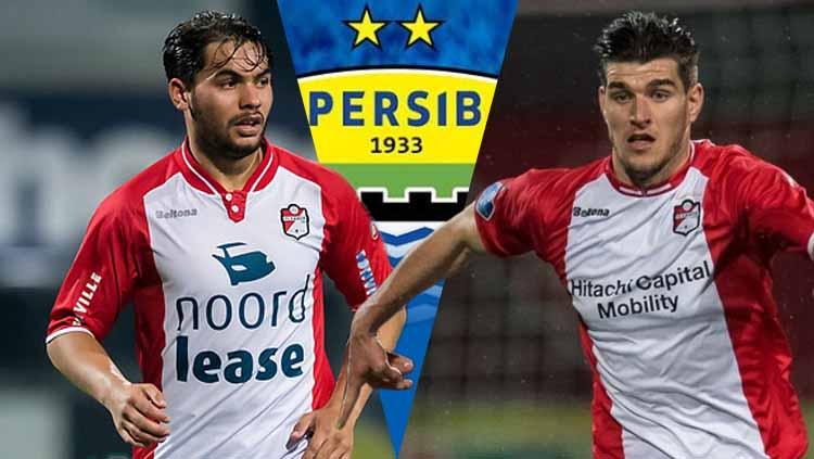 Keziah Veendorp dan Nick Kuipers saat berseragam FC Emmen. - INDOSPORT