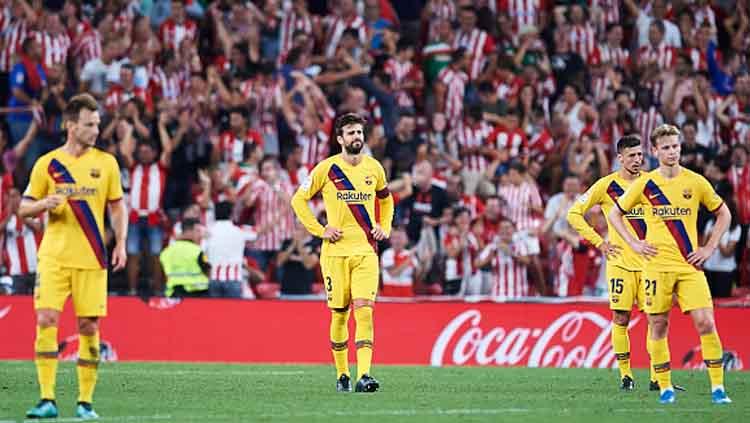 Kekalahan perdana Barcelona atas Athletic Bilbao di laga pembuka LaLiga 2019/20, Sabtu (17/08/19) dini hari WIB, membuat mereka diserang berbagai meme kocak. - INDOSPORT